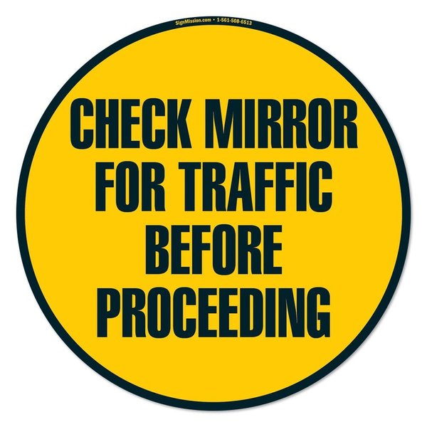 Signmission Check Mirror For Traffic 16in Non-Slip Floor Marker, 12PK, 16 in L, 16 in H, FD-C-16-12PK-99963 FD-C-16-12PK-99963